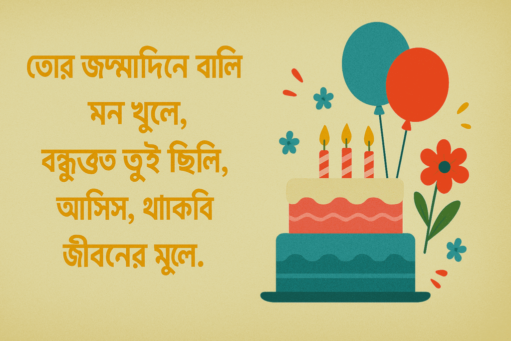 জন্মদিনের শুভেচ্ছা স্ট্যাটাস বন্ধু