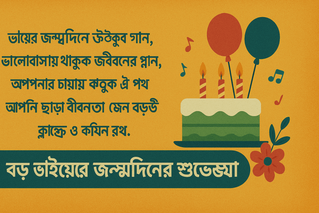 বড় ভাইয়ের জন্মদিনের শুভেচ্ছা