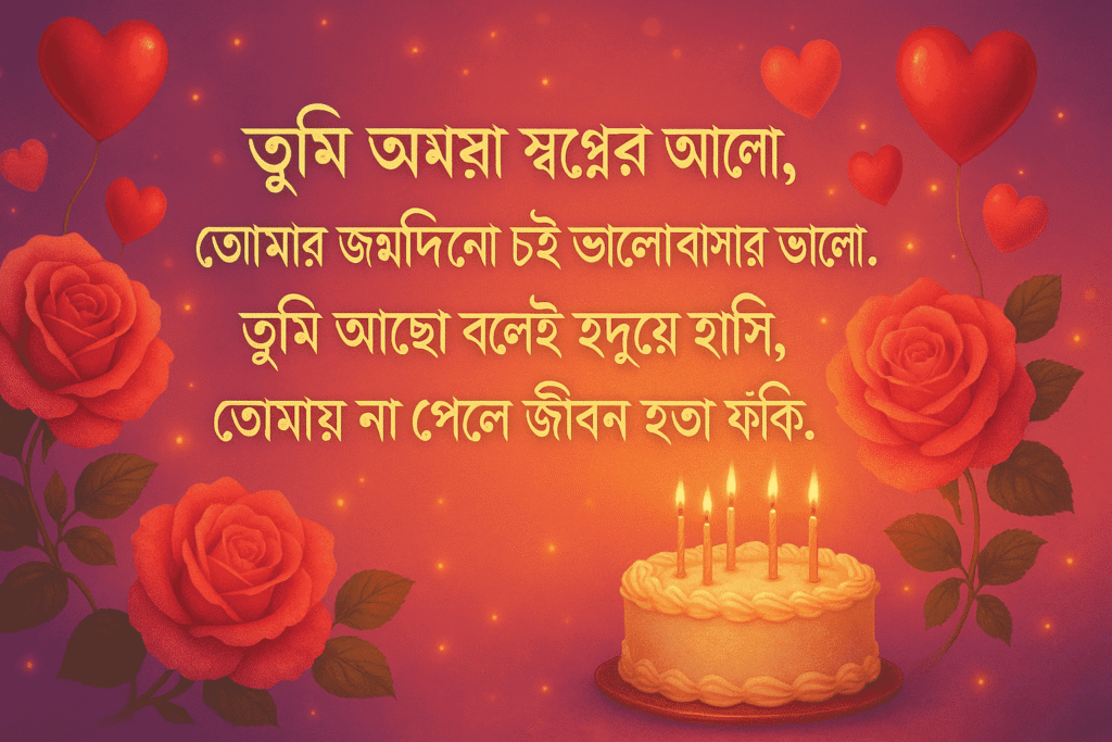 প্রিয় মানুষের জন্মদিনের শুভেচ্ছা