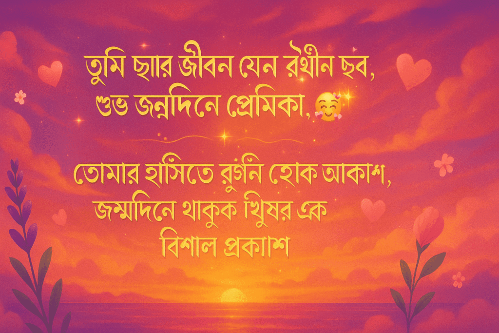 জন্মদিনের শুভেচ্ছা ক্যাপশন